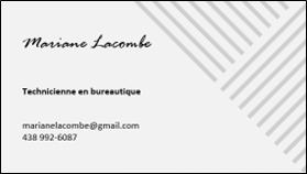 Carte professionnelle